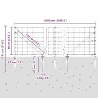 Weidehekwerk Zilver 50 x 0.8 m Gegalvaniseerd staal - thumbnail