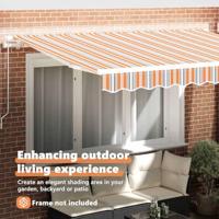 VidaXL Vervangingsdoek voor zonnescherm multikleur 330 x 195 cm - thumbnail