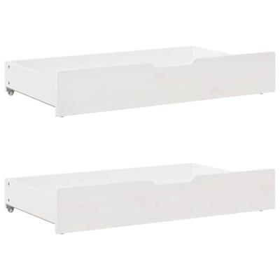 Slaapbank met lades 90x200 cm massief grenenhout wit