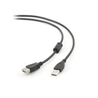 Gembird 1,8 m USB 2.0 A M/FM 1,8 m USB A USB A zwarte USB-kabel - USB-datakabel (1,8 m, USB A, USB A, mannelijke connector/vrouwelijke connector, zwart) - thumbnail