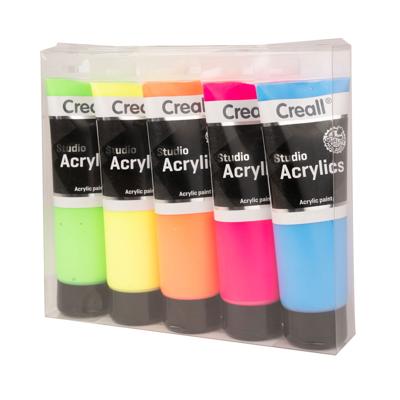 Creall studio acrylverf fluor, 5x120ml
