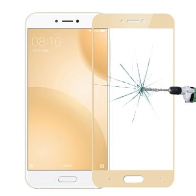 MOFI Xiaomi Mi 5c 0.3mm 9H hardheid 2.5D Explosieveilig volledig scherm getemperd glas scherm Film(Gold)