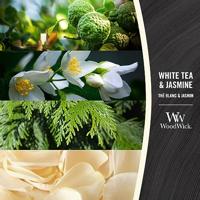 Woodwick White Tea & Jasmine Medium Candle - thumbnail