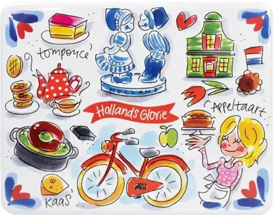 Blond Amsterdam theeblik rvs holland 25x15x6cm multi