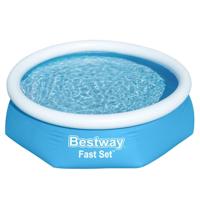 Bestway zwembad fast set rond 244x61 cm blauw - thumbnail