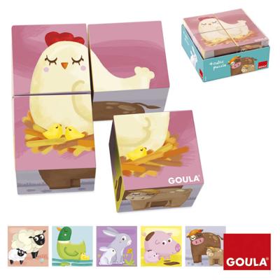 Goula Blokpuzzel Boerderij - 4 Stukjes