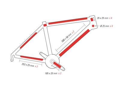 Zefal Zéfal framebeschermer "skin armor" frame prot.zéfal skin armor size l 14 parts