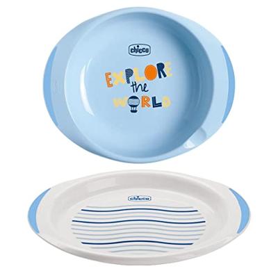 Chicco maaltijdset junior 33 x 34 cm blauw 3-delig Chicco maaltijdset junior 33 x 34 cm blauw 3-delig