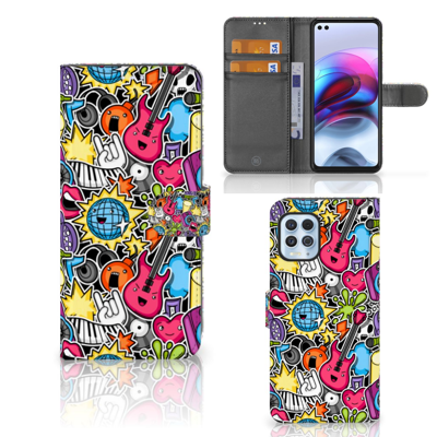 Motorola Moto G100 | Wallet Case | met Pasjes | Punk Rock Motorola Moto G100 | Wallet Case | met Pasjes | Punk Rock