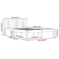 Bedframe massief hout wit 120x190 cm - thumbnail