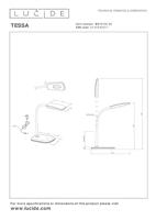 Lucide TESSA - Bureaulamp - LED Dimb. - 1x3,2W 3000K - Zwart - thumbnail
