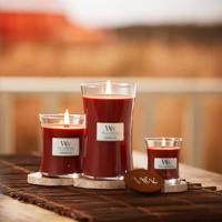 WoodWick Geurkaars Mini Cinnamon Chai - 8 cm / ø 7 cm - Geurkaars in Glas - Houten Lont - thumbnail