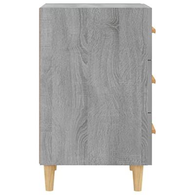 Nachtkastje 40x40x66 cm bewerkt hout grijs sonoma eikenkleurig