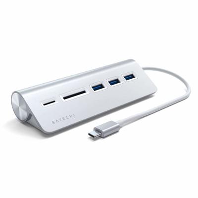 Satechi ST-TCHCRS USB-combi-hub Zilver Satechi ST-TCHCRS USB-combi-hub Zilver