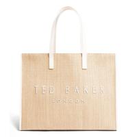 Ted Baker Pallmer Faux Raffia Large Icon Bag -Ivory - thumbnail