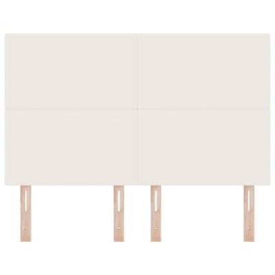 LED Hoofdbord met LED-striplichten Crème 160 cm Polyester