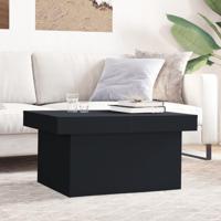 Salontafel 100x55x40 cm bewerkt hout zwart - thumbnail