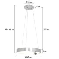 Steinhauer Hanglamp Ringlede Ø 48 cm 2695 zilver - thumbnail