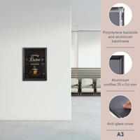 Europel clicklijst Economy, lijst 25 mm, ft A3, zwart - thumbnail