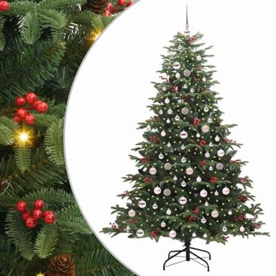 VidaXL Kunstkerstboom groen 210 cm pvc en metaal en plastic