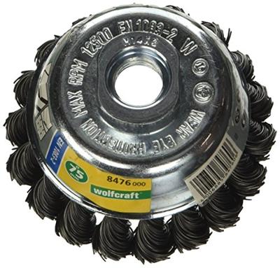 Wolfcraft Komborstel | Gevlochten | M14 | Ø75mm | Bulk | 1 stuk - 8476000 Wolfcraft Komborstel | Gevlochten | M14 | Ø75mm | Bulk | 1 stuk - 8476000