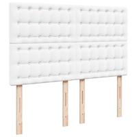 Boxspring met matras kunstleer wit 160x200 cm - thumbnail