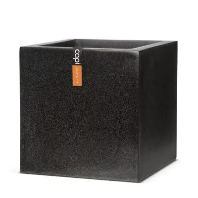 Capi lux terrazzo plantenbak 20x20x20 cm zwart