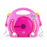 X4 Tech Bobby Joey CD-speler voor kinderen CD, SD, USB Incl. microfoon Pink - thumbnail