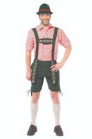 Lederhose lang donkergroen Johann - thumbnail