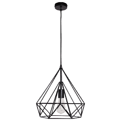 Hanglamp Scandinavian 50 cm 1 Lichts Mat Zwart Modern Hanglamp Scandinavian 50 cm 1 Lichts Mat Zwart Modern