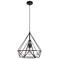 Hanglamp Scandinavian 50 cm 1 Lichts Mat Zwart Modern - thumbnail