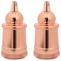 Lamphouders 2 st rosgoud E27 - thumbnail