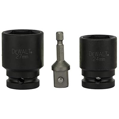 DeWALT DT7506 Krachtdoppenset 1/2" Vierkant | kort | 17-delig