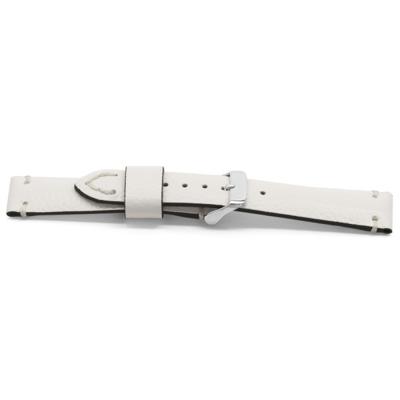 Horlogeband Universeel F512 Leder Wit 18mm
