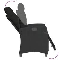 9-delige Tuinset poly rattan zwart - thumbnail