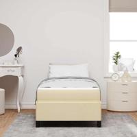Boxspring bed Crème, Zwart 90 x 200 cm Stof, Engineered Hout - thumbnail