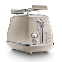 Delonghi CTOT2103.BG Icona Metallics Broodrooster 900W Beige - thumbnail