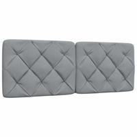 Bedframe met LED zonder matras stof 140x200 cm lichtgrijs - thumbnail