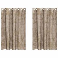 VidaXL Velvet gordijnen 2 pcs champagne 175 x 140 cm fluweel - thumbnail