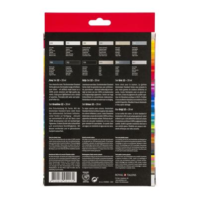 Bruynzeel Amsterdam standard series acrylverf grijze set 20ml, 12dlg. - thumbnail