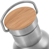 Highlander thermosfles Campsite 500 ml bamboe/RVS zilver - thumbnail