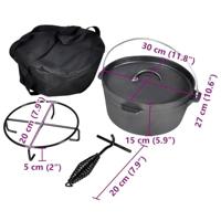 VidaXL Braadpan 4,2 l inclusief accessoires - thumbnail
