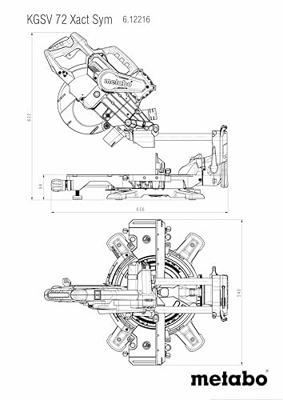Metabo KGSV 72 Xact SYM Afkortzaag | 1800w | Trekfunctie - 612216000 Metabo KGSV 72 Xact SYM Afkortzaag | 1800w | Trekfunctie - 612216000