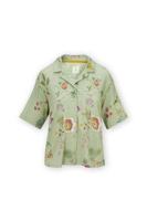 Pip Studio Pip Studio Flora Short Sleeve Top La Dolce Vita Light Green S - thumbnail