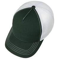 Atlantis AT527 Rapper Canvas Cap - Bottle-Green/White - One Size - thumbnail