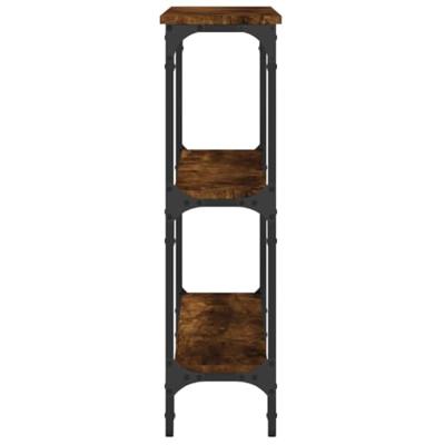 Wandtafel 100x22,5x75 cm bewerkt hout gerookt eikenkleurig