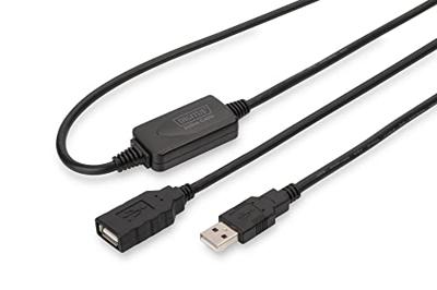 USB Verlengkabel 10.00 m Zwart Digitus