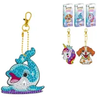 Diamond Painting sleutelhanger DIY 3 assorti | 12 stuks - thumbnail