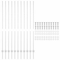 VidaXL Afrasteringspaal 11 pcs zilver 150 cm staal - thumbnail