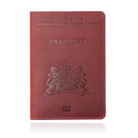 Paspoorthoes met extra opbergvakjes - Leer Rood - thumbnail